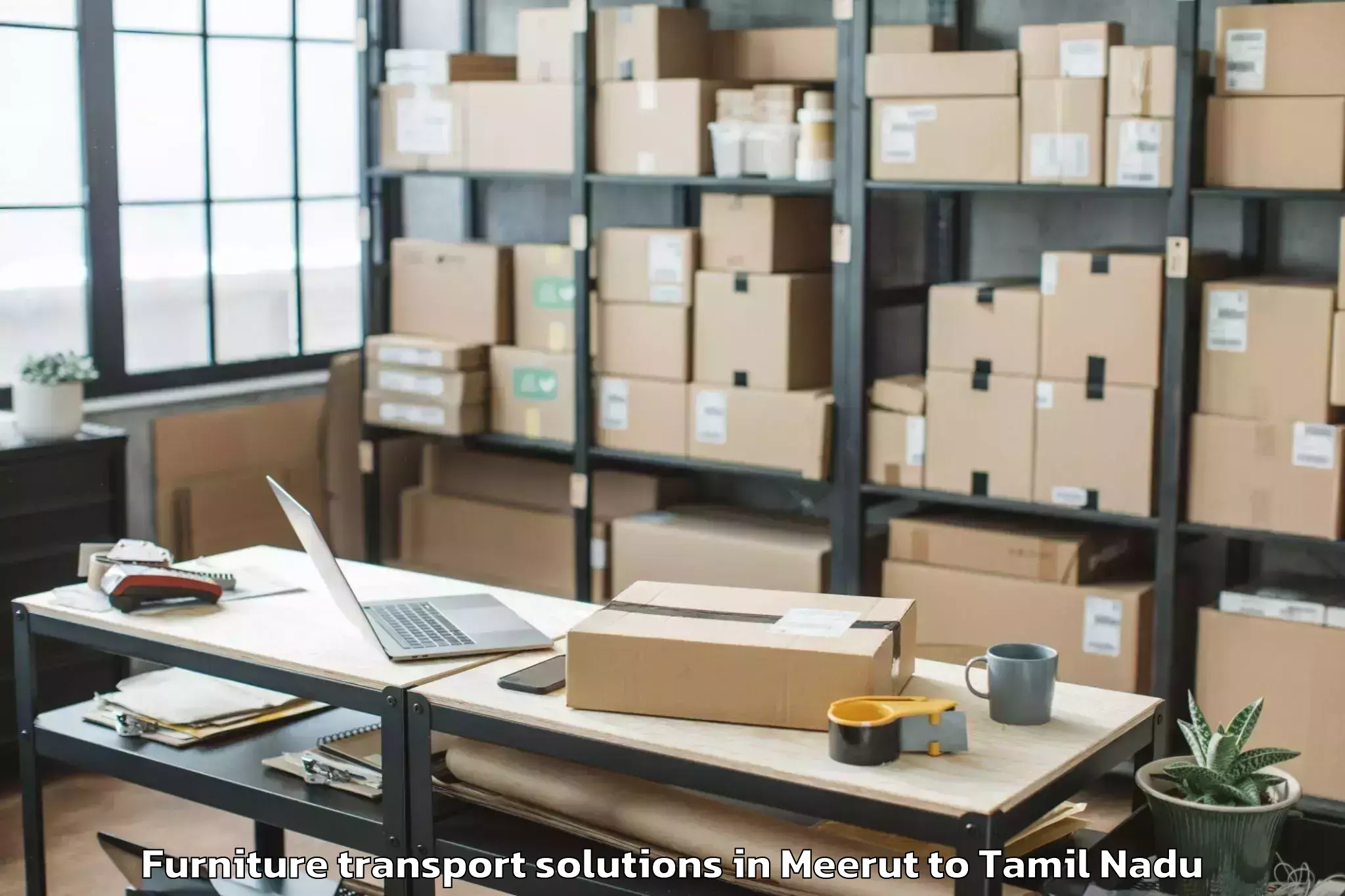 Affordable Meerut to Uttamapalaiyam Furniture Transport Solutions